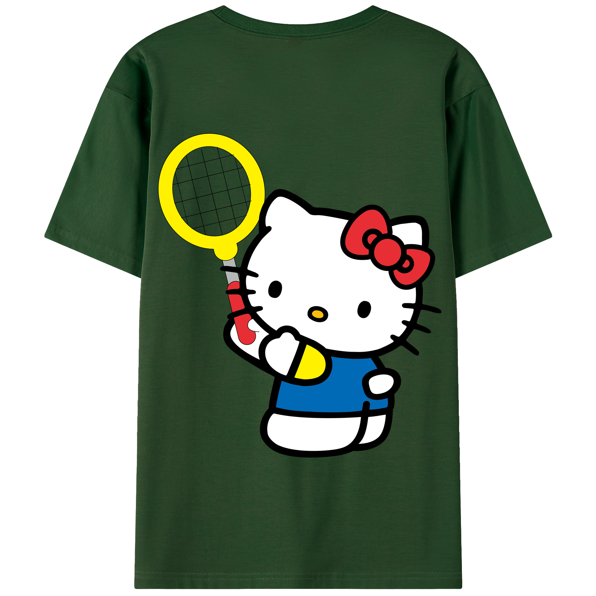 （画像用） Hello Kitty ハローキティ 綿100％半袖Tシャツ（背面プリント）